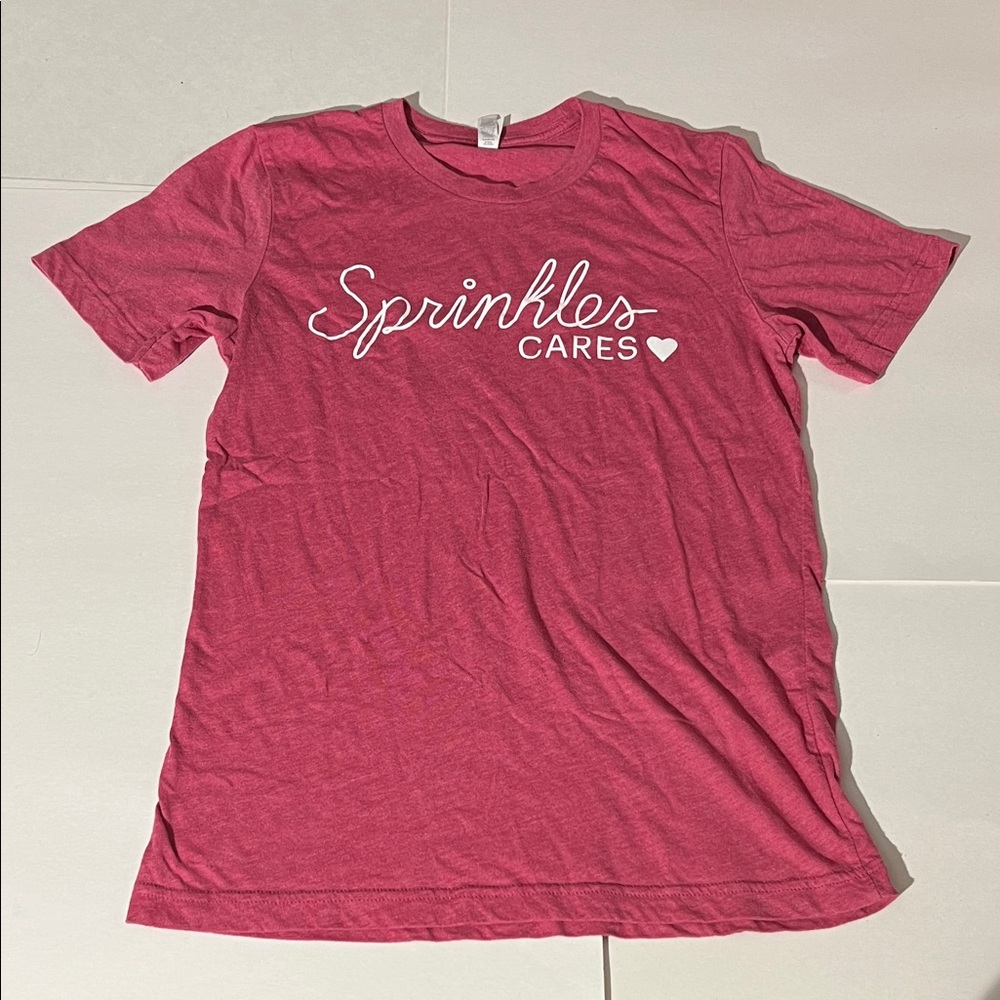 Sprinkles Cares Cupcakes ATM Candace Nelson Pink T-Shirt Medium RARE!